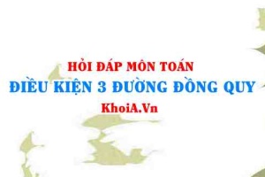 Điều kiện 3 đường thẳng đồng quy trong không gian Oxyz